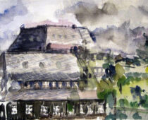 Aquarell | 20 x 30 cm | Preis: 60 € | #23 Altenberg - Raupennest (Aquarell)