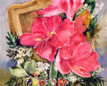 Aquarell | 36 x 48 cm | Preis: 100 € | #54 Amaryllis (Aquarell)