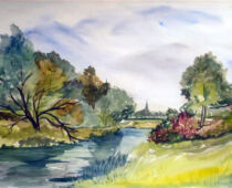 Aquarell | 36 x 48 cm | Preis: 100 € | #74 Bad Liebenwerda (Aquarell)