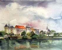 Aquarell | 36 x 48 cm | Preis: 150 € | #97 Blick auf Torgau (Aquarell)