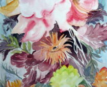 Aquarell | 36 x 48 cm | Preis: 125 € | #790 Blumenstillleben (Aquarell)