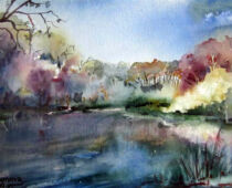 Aquarell | 20 x 30 cm | Preis: 75 € | #126 Torgau - Die Benkenteiche (Aquarell)