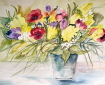 Aquarell | 36 x 48 cm | Preis: 100 € | #163 Frühblüher (Aquarell)