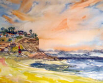 Aquarell | 36 x 48 cm | Preis: 100 € | #174 Fuertoventura (Aquarell)