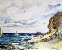 Aquarell | 30 x 40 cm | Preis: 85 € | #177 Fuertoventura (Aquarell)