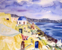 Aquarell | 30 x 40 cm | Preis: 75 € | #205 Griechenland (Aquarell)