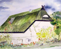 Aquarell | 36 x 48 cm | Preis: 100 € | #229 Hiddensee - Bauchhaus (Aquarell)