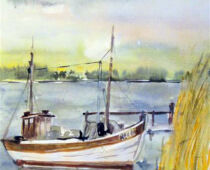 Aquarell | 36 x 48 cm | Preis: 150 € | #884 Hiddensee - Kloster (Aquarell)