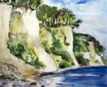 Aquarell | 36 x 48 cm | Preis: 125 € | #820 Hiddensee - Steilküste (Aquarell)