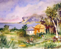 Aquarell | 36 x 48 cm | Preis: 80 € | #288 Italien (Aquarell)