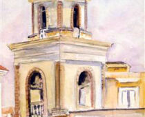 Aquarell | 40 X 80 cm | Preis: 125 € | #284 Italien - Caste li Bate (Aquarell)