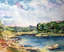 Aquarell | 30 x 40 cm | Preis: 75 € | #301 Kroatien (Aquarell)