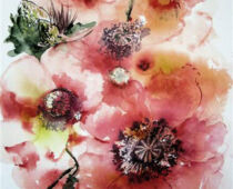 Aquarell | 30 x 40 cm | Preis: 85 € | #941 Mohnblüten (Aquarell)