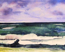 Aquarell | 20 x 60 cm | Preis: 85 € | #850 Ostseewellen (Aquarell)