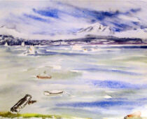 Aquarell | 36 x 48 cm | Preis: 100 € | #370 Ostsee (Aquarell)