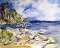Aquarell | 30 x 40 cm | Preis: 75 € | #374 Ostsee (Aquarell)