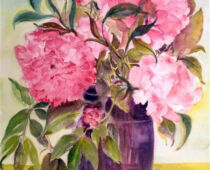 Aquarell | 42 x 56 cm | Preis: 125 € | #378 Pfingstrose (Aquarell)