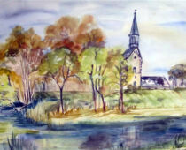 Aquarell | 36 x 48 cm | Preis: 100 € | #381 Polbitz (Aquarell)