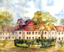 Aquarell | 60 x 80 cm | Preis: 175 € | #396 Rittergut Adelwitz (Aquarell)