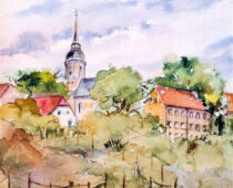 Aquarell | 30 x 40 cm | Preis: 85 € | #747 Röcknitz (Aquarell)