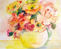 Aquarell | 40 x 40 cm | Preis: 80 € | #399 Rose (Aquarell)