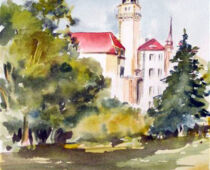 Aquarell | 36 x 48 cm | Preis: 125 € | #715 Schloss Torgau (Aquarell)