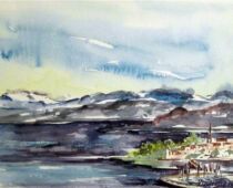 Aquarell | 30 x 40 cm | Preis: 85 € | #424 Slovenien (Aquarell)