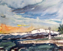 Aquarell | 30 x 40 cm | Preis: 75 € | #428 Slovenien (Aquarell)