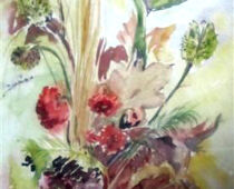 Aquarell | 40 X 80 cm | Preis: 150 € | #459 Storchenschnabel (Aquarell)