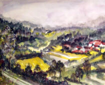 Aquarell | 36 x 48 cm | Preis: 100 € | #469 Südtirol (Aquarell)