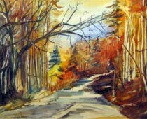 Aquarell | 36 x 48 cm | Preis: 125 € | #553 Winteranfang (nachempfunden) (Aquarell)