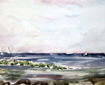 Aquarell | 36 x 48 cm | Preis: 125 € | #729 Prerow - An der Ostsee (Aquarell)
