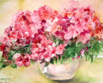 Aquarell | 30 x 40 cm | Preis: 75 € | #69 Azaleen (Aquarell)