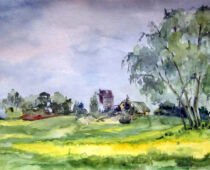 Aquarell | 36 x 48 cm | Preis: 125 € | #82 Bei Eilenburg (Aquarell)