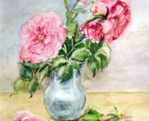 Aquarell | 40 x 40 cm | Preis: 75 € | #94 Bizarre Rosen (Aquarell)