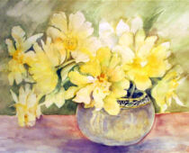 Aquarell | 36 x 48 cm | Preis: 100 € | #191 Gelbe Tulpen (Aquarell)