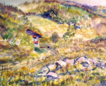 Aquarell | 36 x 48 cm | Preis: 100 € | #281 In Südtirol (Aquarell)