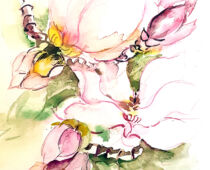 Aquarell | 18 x 24 cm | Gastgeschenk Hochzeit | #996 Magnolie (Aquarell)