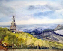 Aquarell | 36 x 48 cm | Preis: 100 € | #523 Mallorca - Valldemossa (Aquarell)