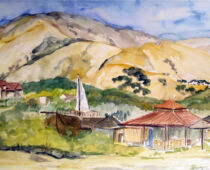 Aquarell | 36 x 48 cm | Preis: 100 € | #568 Zypern (Aquarell)