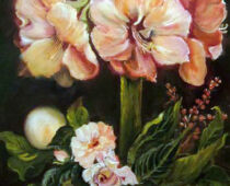 Öl auf Hartfaser | 40 x 50 cm | Preis: 200 € | #597 Amaryllis (Öl auf Hartfaser)