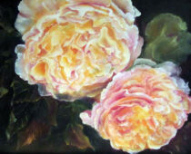 Öl auf Hartfaser | 40 x 50 cm | Preis: 300 € | #601 Bizarre Rosen (Öl auf Hartfaser)