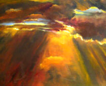 Öl auf Hartfaser | 30 x 40 cm | Preis: 75 € | #603 Bizarres Wolkengebilde (Öl auf Hartfaser)