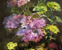 Öl auf Hartfaser | 40 x 50 cm | Preis: 300 € | #613 Flieder (Öl auf Hartfaser)