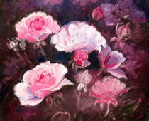 Öl | 30 x 40 cm | Preis: 85 € | #760 Rosen (Öl)