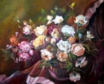 Öl auf Hartfaser | 40 x 50 cm | Preis: 250 € | #640 Rosenträume (Öl auf Hartfaser)