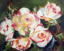 Öl auf Hartfaser | 30 x 40 cm | Preis: 85 € | #641 Rosenträume (Öl auf Hartfaser)