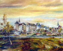 Öl | 40 x 70 cm | unverkäuflich | #873 Torgau - Schloss Hartenfels (Öl)