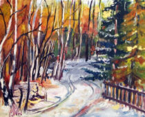 Öl auf Hartfaser | 30 x 40 cm | Preis: 95 € | #653 Winter in der Dahlener Heide (Öl auf Hartfaser)