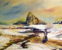 Öl auf Leinwand | 30 x 40 cm | Preis: 85 € | #655 Winterlandschaft (Öl auf Leinwand)